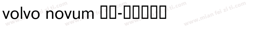 volvo novum 常规字体转换